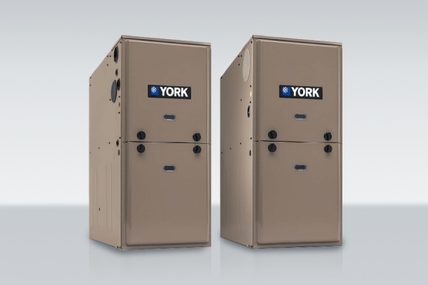 york furnaces side by side on a grey floor