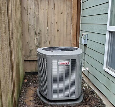AC unit on the side of a house